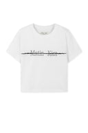 MATIN KIM LOGO CUTTED CROP TOP IN BLACK image 11