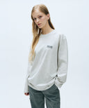BOLD LOGO OVERSIZED LONG SLEEVE IN LIGHT HEATHER GREY image 1