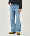 M RELAXED FIT BOOTS-CUT DENIM PANTS IN LIGHT BLUE image 11