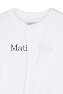 TIE DETAIL DRAPED LOGO TOP IN WHITE image 14