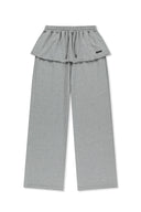 LAYERED SKIRT JERSEY PANTS IN GRAY image 1