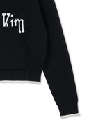 MATIN SPELL POINT KNIT ZIP UP IN BLACK image 4