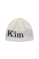 LOGO JACQUARD SHORT BEANIE IN WHITE image 2