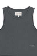 HEM TIE DETAIL SLEEVELESS TOP IN CHARCOAL GREY image 15