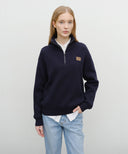 HALF NECK ZIPUP KNIT IN NAVY image 11
