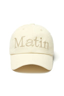 MATIN LOGO WASHED BALL CAP IN LIGHT BEIGE image 1