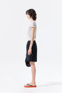 TONAL RIB LOGO CROP TOP IN GRAY image 16