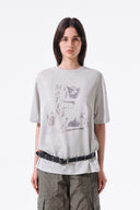 PORTRAIT GRAFFITI LOGO TOP IN LIGHT GRAY image 5