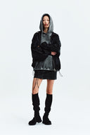 MATIN KIM LOGO COATING JUMPER IN BLACK image 10