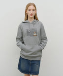 DOODLE CLASSIC BEAR HOODIE IN HEATHER GREY image 1