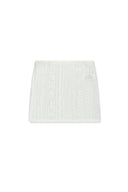 MESH LOGO WRAP MINI SKIRT IN WHITE image 12