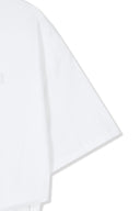 TIE DETAIL DRAPED LOGO TOP IN WHITE image 15