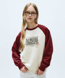 CLASSIC LOGO COLOR BLOCK RAGLAN SWEATSHIRT IN RED image 1