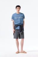 APPLIQUE FELT LOGO TOP FOR MEN IN BLUE image 9