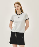 W CLASSIC LOGO RINGER TEE IN WHT/ RED image 11