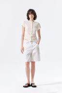 CARPENTER BERMUDA DENIM PANTS IN WHITE image 9