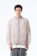 BACK LOGO HOODY WINDBREAKER FOR MEN IN LIGHT GRAY image 19