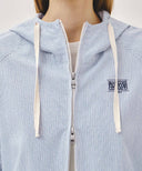 CLASSIC LOGO HOODED PATTERN JACKET IN STRIPE image 3