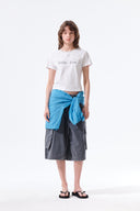 TONAL RIB LOGO CROP TOP IN WHITE image 18