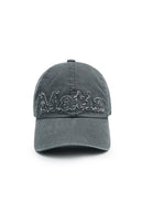 ROUGH CUT APPLIQUE BALL CAP IN GRAY image 4