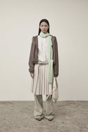 FAUX LEATHER HOODY CROP JUMPER IN BROWN image 12