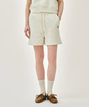 W VINTAGE CLASSIC LOGO SWEAT SHORTS IN OATMEAL image 11