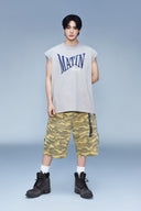 CAMOUFLAGE CARGO BERMUDA PANTS FOR MEN IN CAMEL image 1