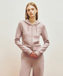 MARITHE SPORT W HOODIE ZIPUP IN DARK PINK image 1