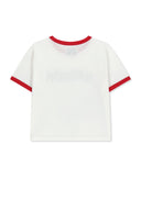 MATIN LOGO RINGER CROP TOP IN WHITE image 2