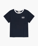 KIDS SMALL CLASSIC LOGO RINGER TEE IN NAVY image 5