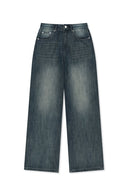 STUD POINT DENIM PANTS IN BLUE image 13