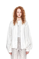 MATIN KIM LOGO COATING JUMPER IN IVORY image 5