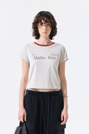 TONAL RIB LOGO CROP TOP IN GRAY image 15