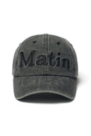 MATIN LOGO WASHED BALL CAP IN BLACK image 1