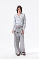 BACK LOGO SHEER CARDIGAN FOR WOMEN IN LIGHT BLUE image 10