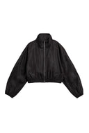MATIN ROUGH COATING CROP BOMBER IN KHAKI image 2