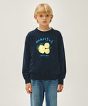 KIDS CITRON KNIT PULLOVER IN NAVY image 11