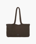 CLASSIC LOGO NET SHOULDER BAG IN DARK BROWN image 7