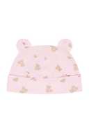 BABY BEAR ALLOVER BODYSUIT 3PCS SET-UP IN LIGHT PINK