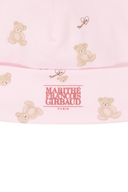 BABY BEAR ALLOVER BODYSUIT 3PCS SET-UP IN LIGHT PINK