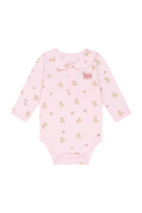BABY BEAR ALLOVER BODYSUIT 3PCS SET-UP IN LIGHT PINK