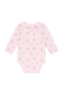 BABY BEAR ALLOVER BODYSUIT 3PCS SET-UP IN LIGHT PINK