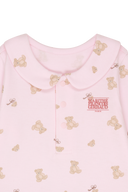 BABY BEAR ALLOVER BODYSUIT 3PCS SET-UP IN LIGHT PINK