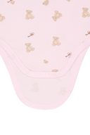 BABY BEAR ALLOVER BODYSUIT 3PCS SET-UP IN LIGHT PINK