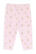 BABY BEAR ALLOVER BODYSUIT 3PCS SET-UP IN LIGHT PINK