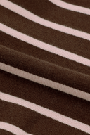 BABY CLASSIC LOGO STRIPE KNIT CARDIGAN IN BROWN
