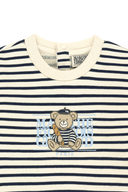 BABY BEAR CLASSIC LOGO STRIPED SWEATSHIRT IN NAVY