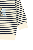 BABY BEAR CLASSIC LOGO STRIPED SWEATSHIRT IN NAVY