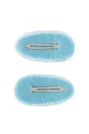 KIDS FUR HAIR PIN 2PACK IN SKY BLUE
