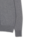 BASIC V NECK CARDIGAN IN HEATHER GREY